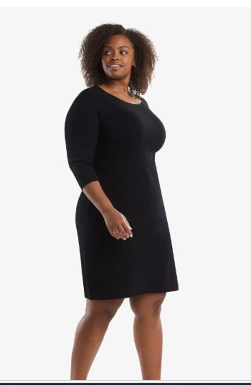 MM. LaFleur +3 Ribbed Nila Sweaterdress Dress Black Casual Office